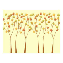 Fall Twig Tree - Reception card Postcards