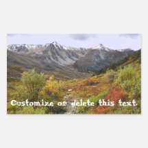 Fall Valley; Customizable Rectangular Stickers