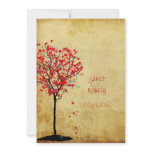 Fall wedding invitations/red maple leaves