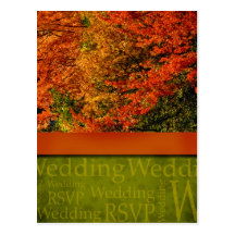 Fall Wedding Postcard