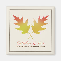 Fall Wedding Save The Date Magnet