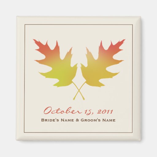 Fall Wedding Save The Date Magnet