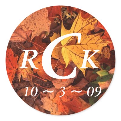 Fall Wedding Stickers by RyanandKrissy