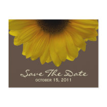 Fall Wedding Sunflower Save The Date Postcard