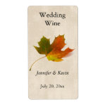 Fall Wedding Wine Label