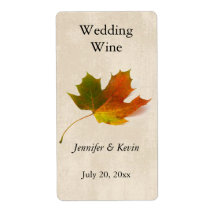 Fall Wedding Wine Label