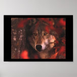 Fall wolf print