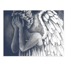 Fallen, Angel Art Postcard