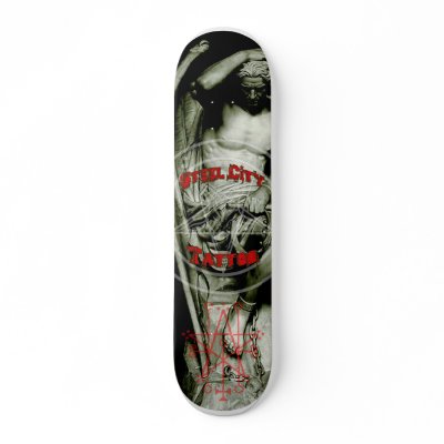Fallen Angel Skateboard Deck by SteelCityTattoo