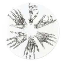 Falling Apart Round Stickers