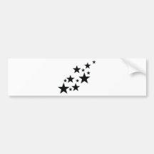 falling black stars icon bumper sticker
