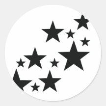 falling black stars icon stickers