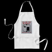 Falling Can Be Deadly aprons
