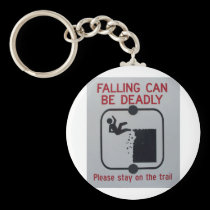 Falling Can Be Deadly keychains