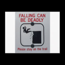 Falling Can Be Deadly postcards