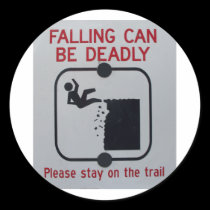 Falling Can Be Deadly stickers