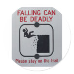 Falling Can Be Deadly stickers