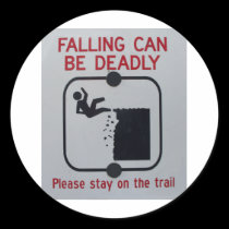 Falling Can Be Deadly stickers