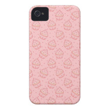 Falling Heart Cupcake Pattern Case-Mate iPhone 4 Case