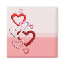 falling hearts pink background