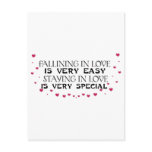 Falling in love is easy post card