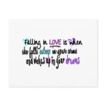 Falling in love postcard