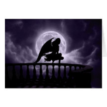 Falling Moon Greeting Card