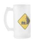 Falling Rock Zone Highway Sign Coffee Mugs