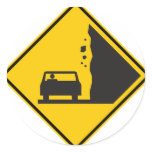 Falling Rock Zone Highway Sign Stickers