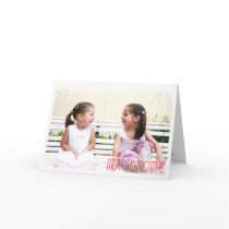 Falling snow flakes white border holiday photo