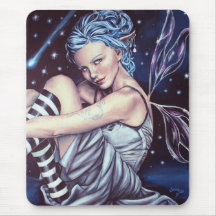 falling stars faery artwork mousepad