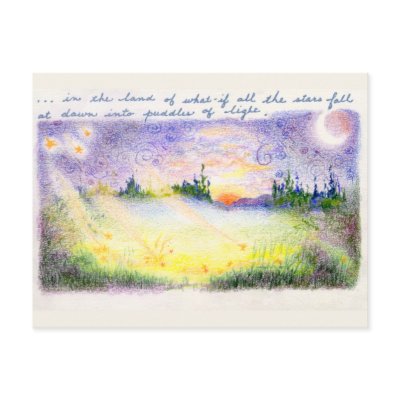 Falling stars fantasy landscape by MarthaGoutal