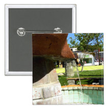 Falling Water From A Fountain Pinback Buttons