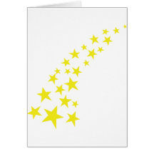 falling yellow stars cards