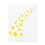 falling yellow stars postcards