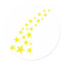 falling yellow stars stickers
