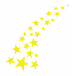 falling yellow stars t-shirts