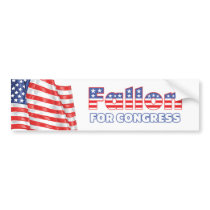 Fallon for Congress Patriotic American Flag Design Bumper Sticker