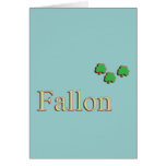 Fallon Irish Name Card
