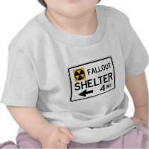 Fallout Shelter Street Sign Tee Shirts