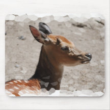 Fallow Deer Profile  Mouse Pad