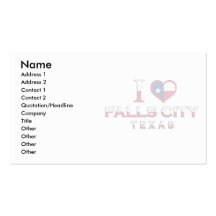 Falls City, Texas Business Card Template