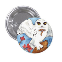 Fall's Messenger - Snowy Owl Buttons