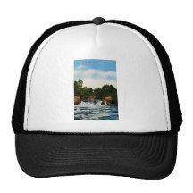 Falls on Pike River near Iron Mountain, Michigan Mesh Hat