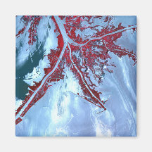 False colour satellite fridge magnets