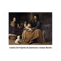 Familia Del Pajarito By Bartolome Esteban Murillo affiches