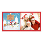 Famille de pingouin de carte photo de Noël de 4 va Cartes Avec Photo