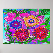 Famille des fleurs - motifs de Foral d'imaginaire Affiches