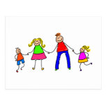 Famille heureuse cartes postales