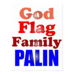 Famille Palin de drapeau de Dieu Cartes Postales